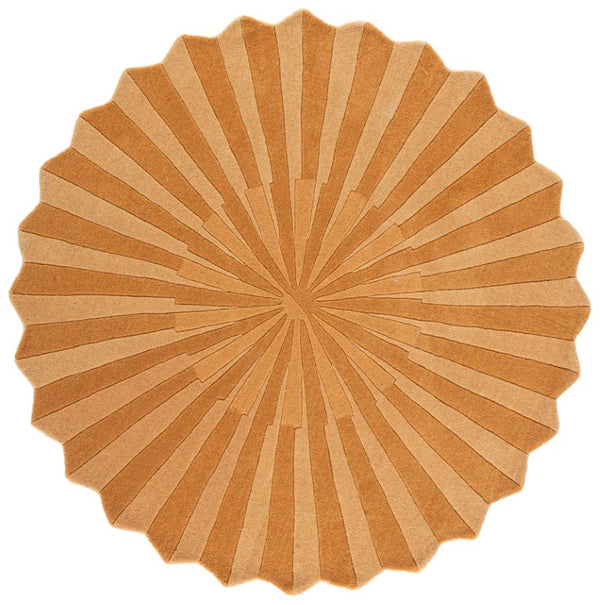 Safavieh Fifth Avenue Hand Tufted Wool Cotton Round Rug Soft Plush Pile for Living Rooms Gold FTV136D-6R