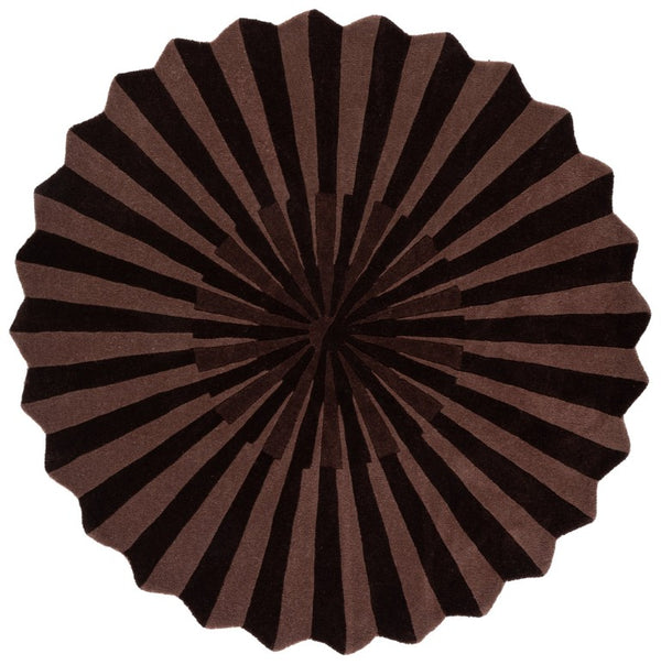 Safavieh Fifth Avenue Hand Tufted Wool Cotton Round Rug Soft Plush Pile for Living Rooms Brown FTV136T-6R