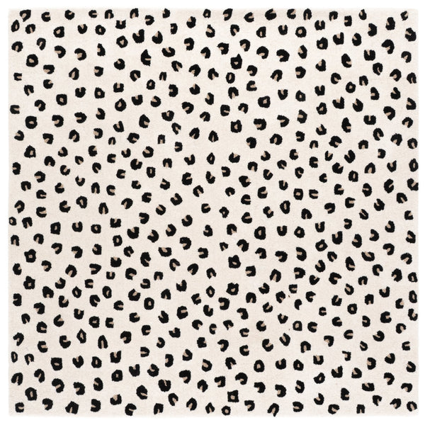 Safavieh Fifth Hand‑Tufted Ivory And Black Area Rug — Plush Wool‑Cotton Blend, Elegant High‑Contrast Centerpiece 8'-0" x 10'-0" FTV175A-8