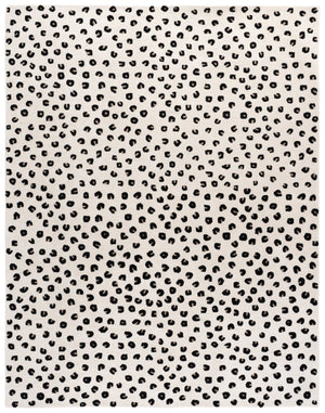 Safavieh Fifth Hand-Tufted Ivory And Black Runner — Wool-Cotton Blend, Plush 3/8" Pile, Artisanal Hallway Accent 2'-3" x 8'-0" FTV175A-28