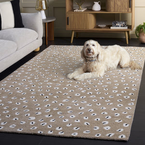 Safavieh Fifth Hand-Tufted Beige Ivory Area Rug, 80% Wool Blend, Low 3/8" Pile For Durable Soft Comfort 6'-0" x 9'-0" FTV175B-6