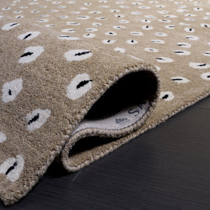 Safavieh Fifth Hand-Tufted Beige Ivory Area Rug, 80% Wool Blend, Low 3/8" Pile For Durable Soft Comfort 6'-0" x 9'-0" FTV175B-6