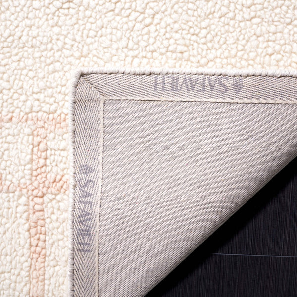 Safavieh Fifth Avenue 201 Hand Tufted 80% Wool, 10% Polyester, 10% Cotton Modern Rug Ivory / Pink FTV201A-8