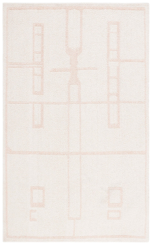 Safavieh Fifth Avenue 201 Hand Tufted 80% Wool, 10% Polyester, 10% Cotton Modern Rug Ivory / Pink FTV201A-8