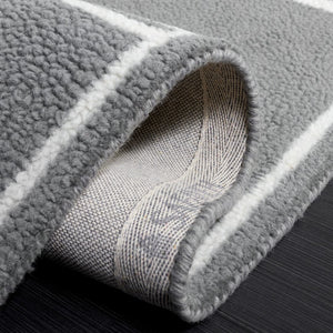 Safavieh Fifth Avenue 201 Hand Tufted 80% Wool, 10% Polyester, 10% Cotton Modern Rug Grey / Ivory FTV201F-8