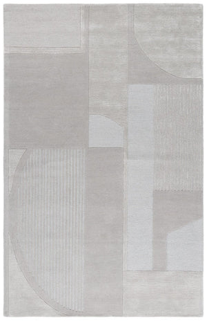 Safavieh Fifth Avenue Hand Tufted Wool Viscose Runner Geometric Grey Hallway Entryway Rug Gray 5'-0" x 8'-0" FTV251A-5