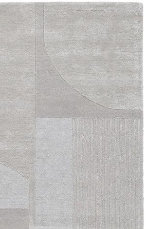 Safavieh Fifth Avenue Hand Tufted Wool Viscose Runner Geometric Grey Hallway Entryway Rug Gray 5'-0" x 8'-0" FTV251A-5