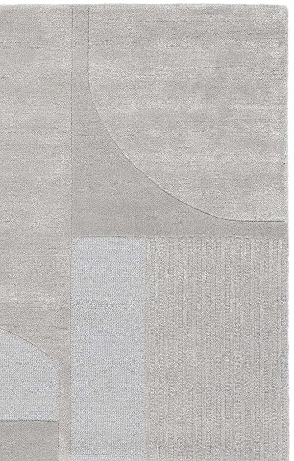 Safavieh Fifth Avenue Hand Tufted Wool Viscose Runner Geometric Grey Hallway Entryway Rug Gray 5'-0" x 8'-0" FTV251A-5