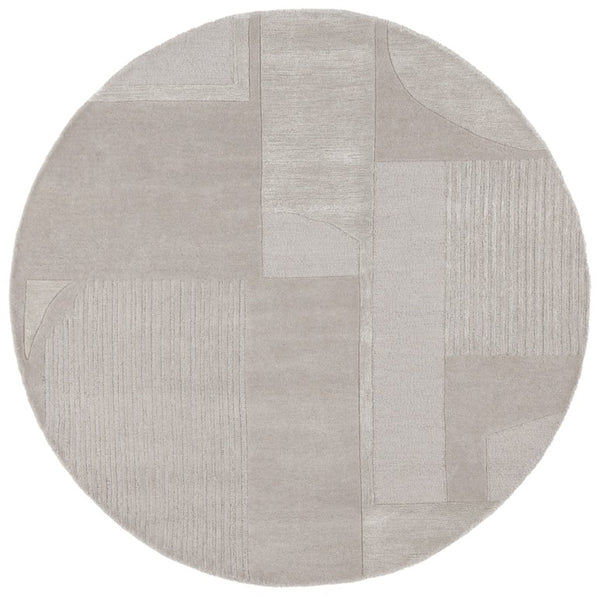 Safavieh Fifth Avenue Hand Tufted Wool Viscose Runner Geometric Grey Hallway Entryway Rug Gray 6'-0" x 6'-0" - R FTV251A-6R