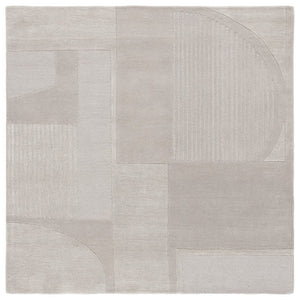 Safavieh Fifth Avenue Hand Tufted Wool Viscose Runner Geometric Grey Hallway Entryway Rug Gray 6'-0" x 6'-0" - SQ FTV251A-6SQ