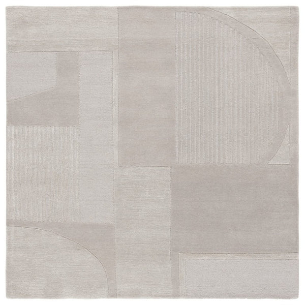 Safavieh Fifth Avenue Hand Tufted Wool Viscose Runner Geometric Grey Hallway Entryway Rug Gray 6'-0" x 6'-0" - SQ FTV251A-6SQ