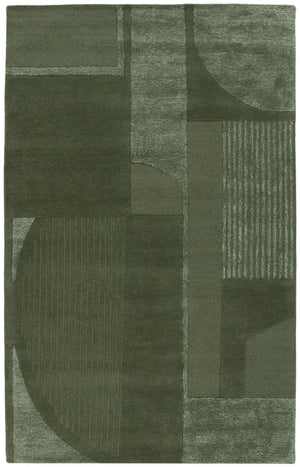Safavieh Fifth Avenue Hand Tufted Wool Viscose Runner Geometric Grey Hallway Entryway Rug Green 5'-0" x 8'-0" FTV251Y-5