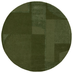 Safavieh Fifth Avn Modern Hand-Tufted Green Area Rug — Wool-Viscose-Cotton Blend, Low Profile Softness 4'-0" x 4'-0" FTV251Y-4SQ