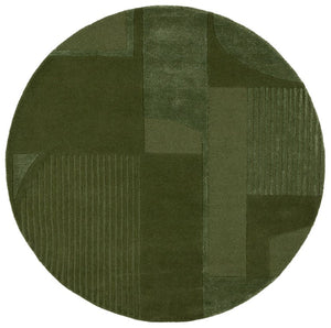 Safavieh Fifth Avenue Hand Tufted Wool Viscose Runner Geometric Grey Hallway Entryway Rug Green 6'-0" x 6'-0" FTV251Y-6R