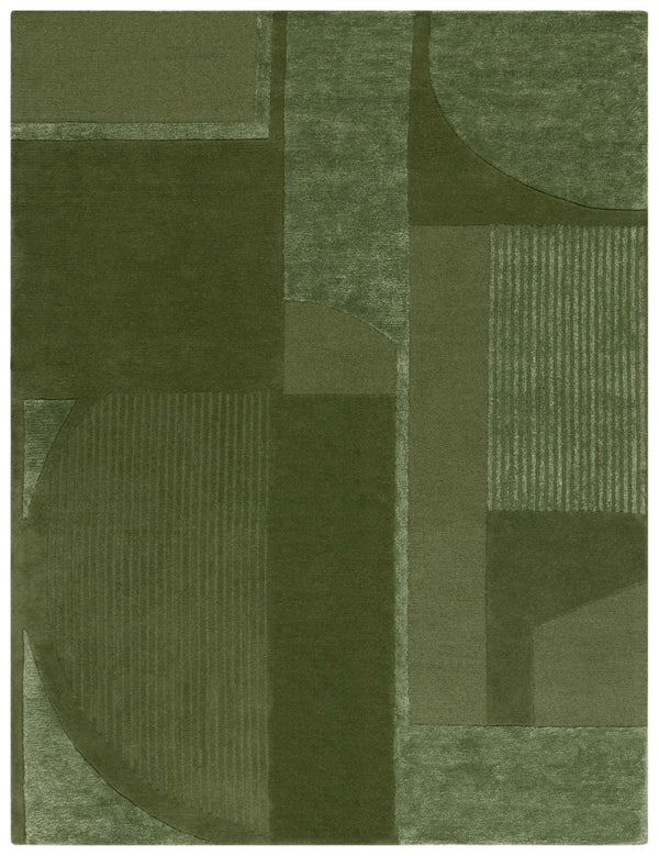 Safavieh Fifth Avenue Hand Tufted Wool Viscose Runner Geometric Grey Hallway Entryway Rug Green 8'-0" x 10'-0" FTV251Y-8