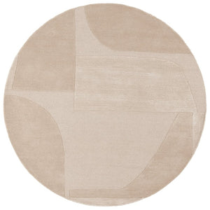 Safavieh Fifth Avenue Hand-Tufted Wool Round Rug Geometric Neutral Beige Living Room Accent FTV252B-6R