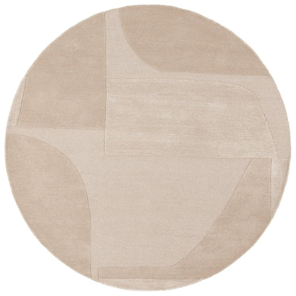 Safavieh Fifth Avenue Hand-Tufted Wool Round Rug Geometric Neutral Beige Living Room Accent FTV252B-6R