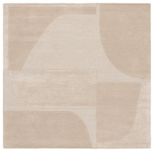 Safavieh Fifth Avenue Hand Tufted Wool Geometric Area Rug Soft Beige Neutral Living Room Accent FTV252B-6SQ