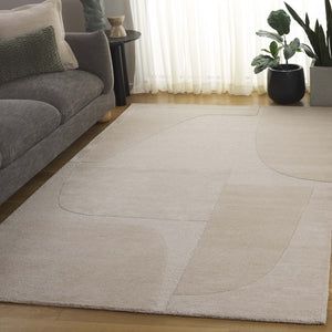Safavieh Fifth Avenue Hand Tufted Wool Geometric Rug Warm Neutral Beige for Living Rooms FTV252B-6