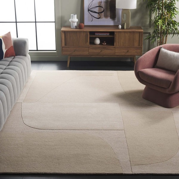 Safavieh Fifth Avenue Handtufted Wool Viscose Geometric Area Rug for Living Room or Bedroom FTV252B-8