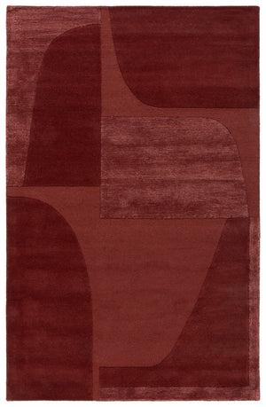 Safavieh Fifth Avenue Hand Tufted Wool Blend Area Rug Geometric Rust Pattern for Living Room FTV252P-5