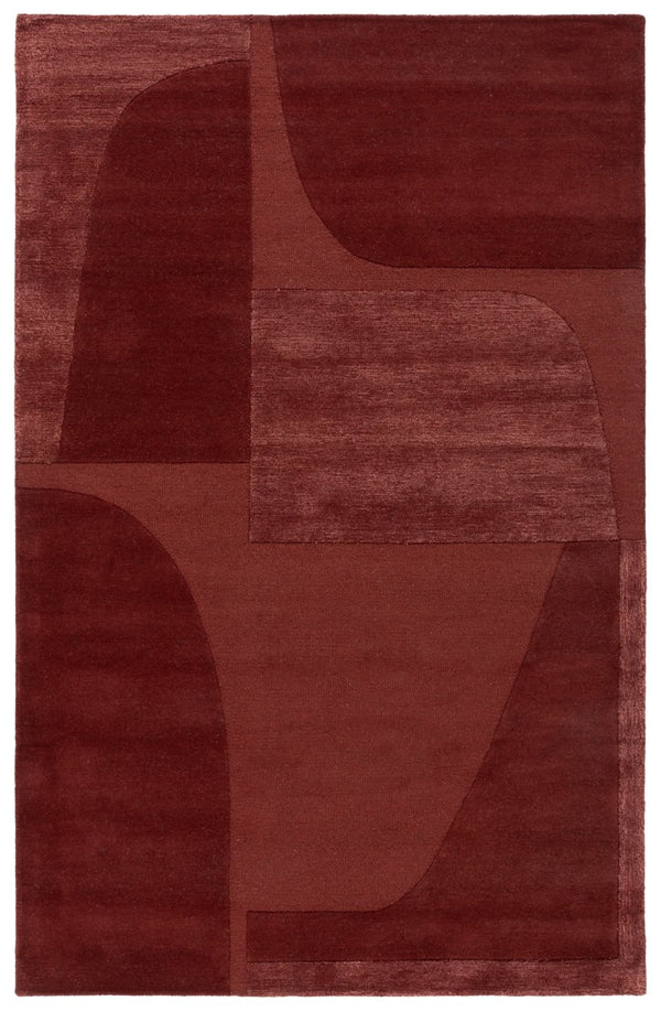 Safavieh Fifth Avenue Hand Tufted Wool Blend Area Rug Geometric Rust Pattern for Living Room FTV252P-5