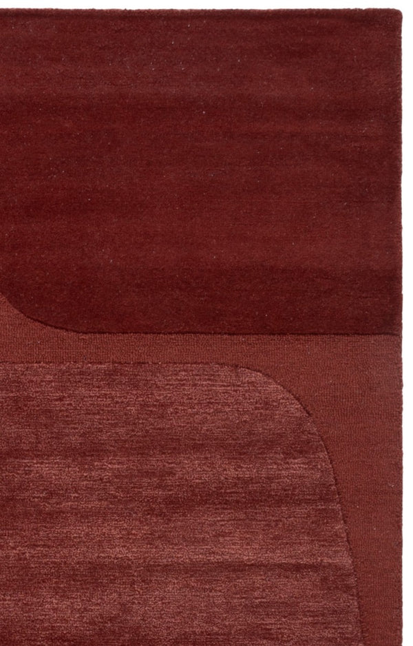 Safavieh Fifth Avenue Hand Tufted Wool Blend Area Rug Geometric Rust Pattern for Living Room FTV252P-5