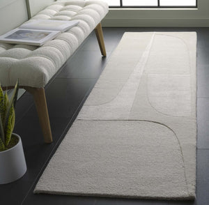 Safavieh Fifth Avenue Hand-Tufted Wool Runner Geometric Grey Hallway Rug Modern Style Gray 2'-3" x 8'-0" FTV253F-28