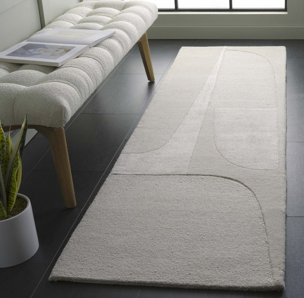Safavieh Fifth Avenue Hand-Tufted Wool Runner Geometric Grey Hallway Rug Modern Style Gray 2'-3" x 8'-0" FTV253F-28