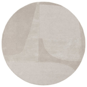 Safavieh Fifth Avenue Hand-Tufted Wool Runner Geometric Grey Hallway Rug Modern Style Gray 6'-0" x 6'-0" - Round FTV253F-6R