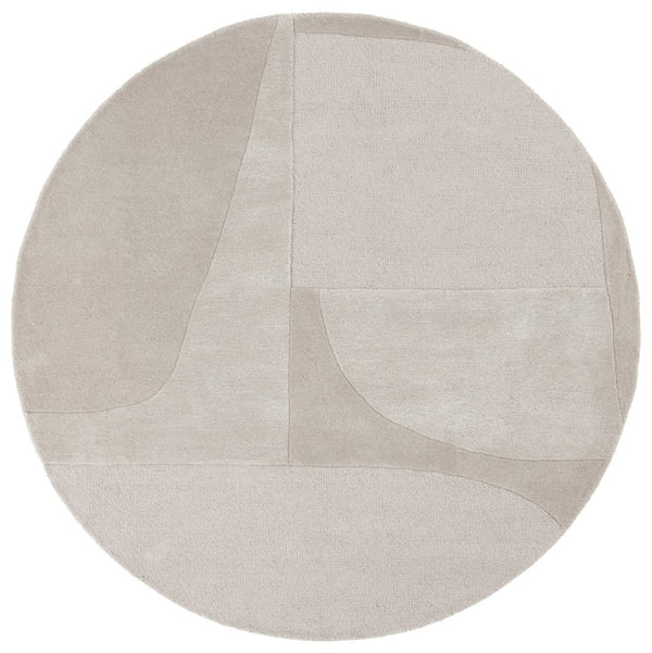 Safavieh Fifth Avenue Hand-Tufted Wool Runner Geometric Grey Hallway Rug Modern Style Gray 6'-0" x 6'-0" - Round FTV253F-6R