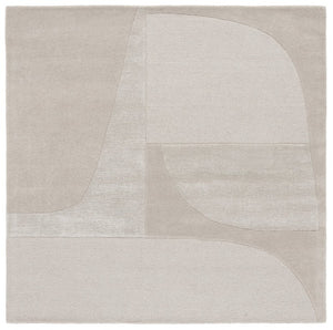 Safavieh Fifth Avenue Hand-Tufted Wool Runner Geometric Grey Hallway Rug Modern Style Gray 6'-0" x 6'-0" - Square FTV253F-6SQ