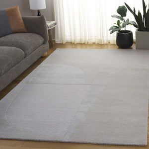 Safavieh Fifth Avenue Hand-Tufted Wool Runner Geometric Grey Hallway Rug Modern Style Gray 6'-0" x 9'-0" FTV253F-6