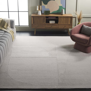 Safavieh Fifth Avenue Hand-Tufted Wool Runner Geometric Grey Hallway Rug Modern Style Gray 8'-0" x 10'-0" FTV253F-8