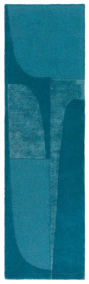 Safavieh Fifth Avenue Hand-Tufted Wool Runner Geometric Grey Hallway Rug Modern Style Blue 2'-3" x 8'-0" FTV253L-28