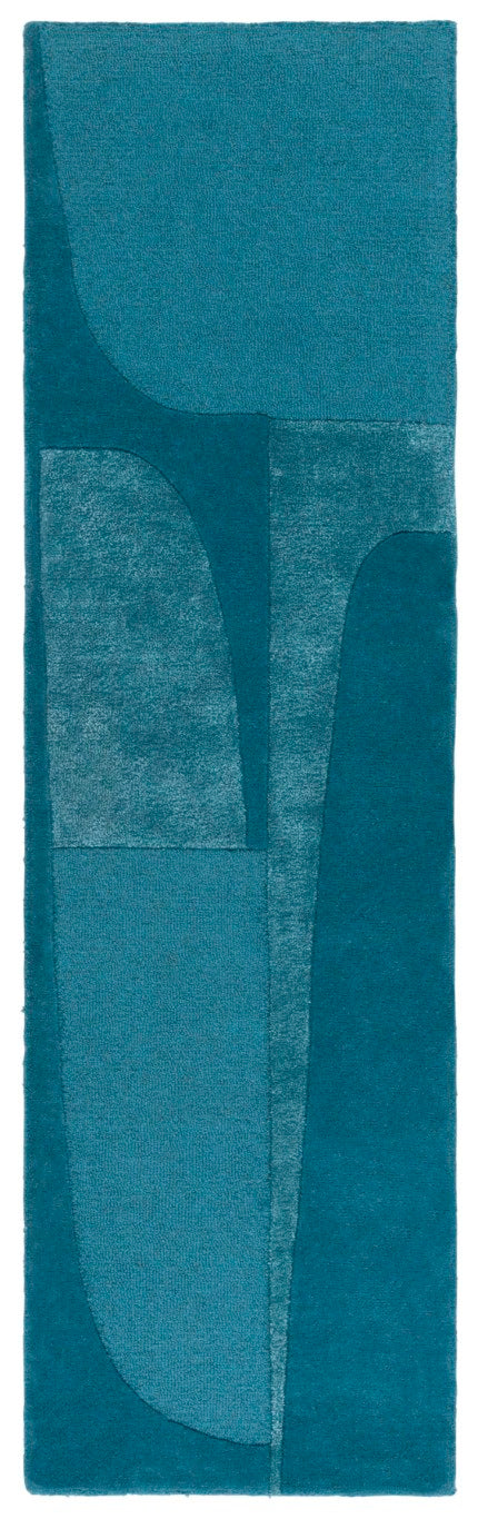 Safavieh Fifth Avenue Hand-Tufted Wool Runner Geometric Grey Hallway Rug Modern Style Blue 2'-3" x 8'-0" FTV253L-28