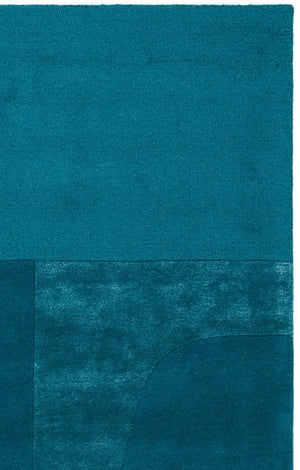 Safavieh Fifth Avenue Hand-Tufted Wool Runner Geometric Grey Hallway Rug Modern Style Blue 5'-0" x 8'-0" FTV253L-5
