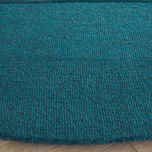 Safavieh Fifth Avenue Hand-Tufted Wool Runner Geometric Grey Hallway Rug Modern Style Blue 6'-0" x 6'-0" - Round FTV253L-6R