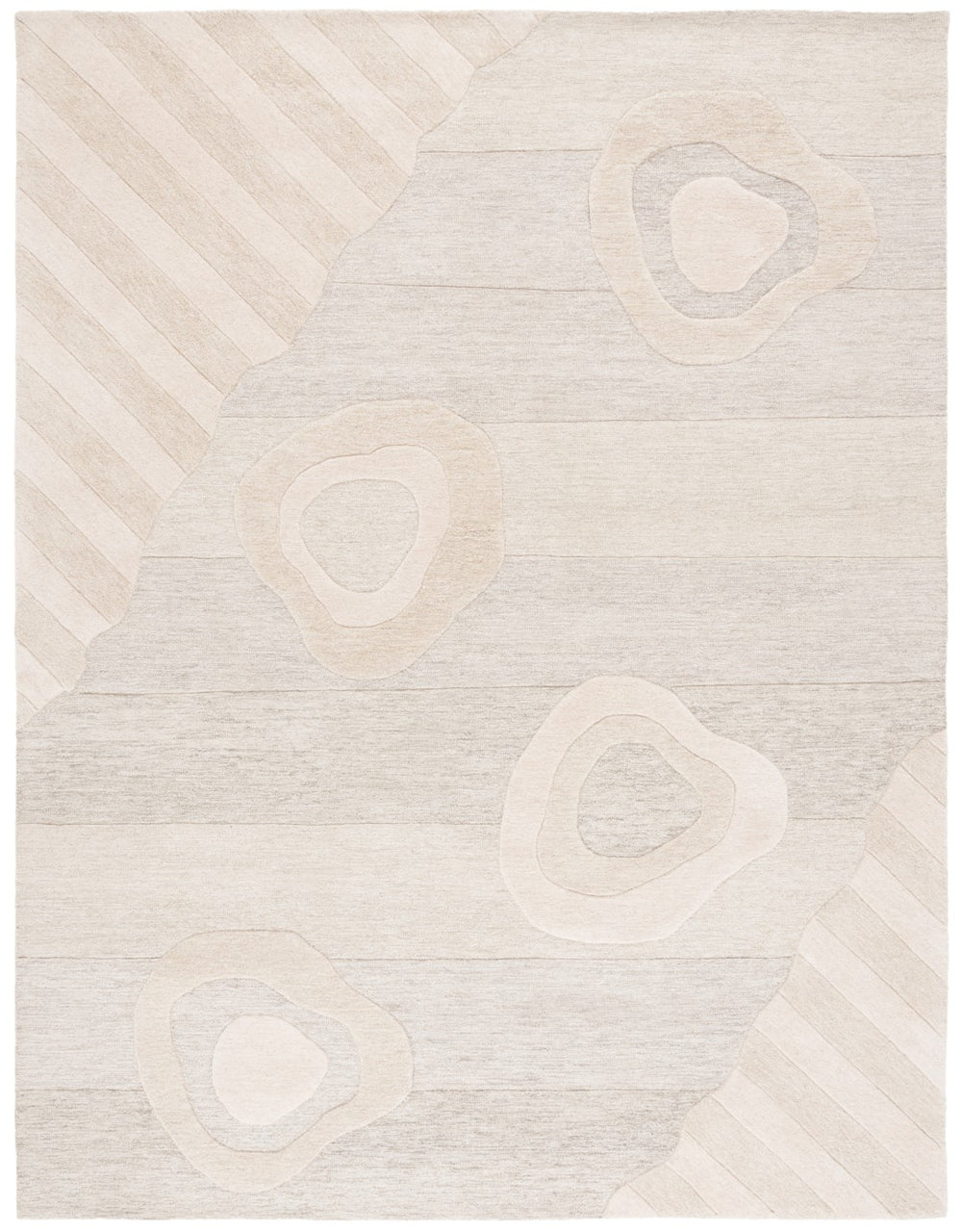Safavieh Fifth Avenue 301 Tufted Geometric Rug Beige / Grey 8' x 10'