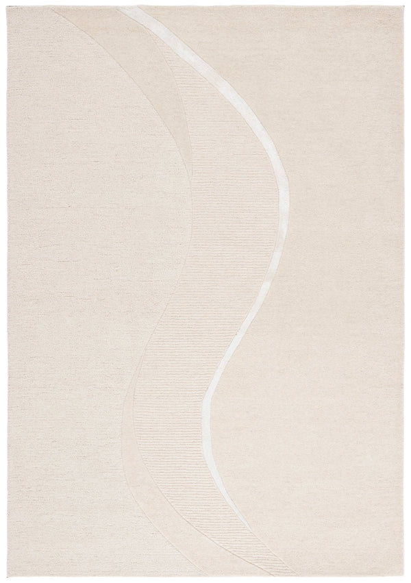 Safavieh Fifth Avenue 452a Ivory Rug - Hand-tufted Luxury 5x8 Area Rug, Chic Design For Modern Living Spaces Ivory 95% Wool,5% Viscose Ftv452a-5