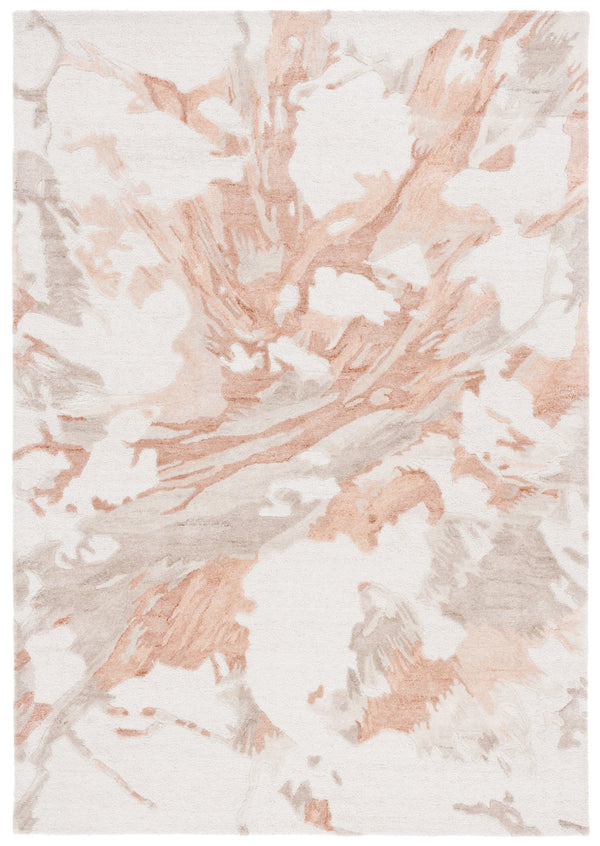 Safavieh Fifth Modern Hand-Tufted Runner In Beige And Rust Tones — Wool-Blend Low-Profile Pile, Durable Artisan Finish 2'-3" x 8'-0" FTV501B-28
