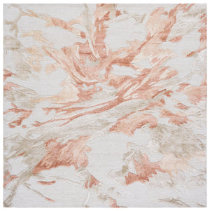 Safavieh Fifth Hand-Tufted Area Rug In Beige And Rust Tones — Low-Profile Abstract Design For Modern Spaces 3'-0" x 5'-0" FTV501B-3