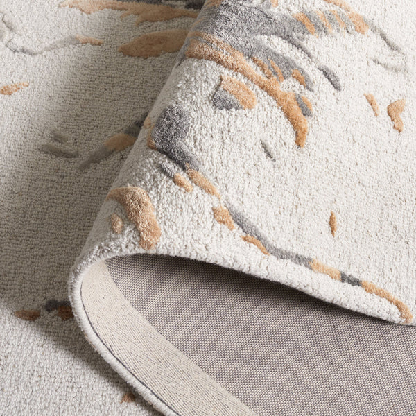 Safavieh Fifth Hand-Tufted Area Rug In Beige And Grey Tones — Modern Abstract Design, Wool-Blend Comfort And Durability 5'-0" x 8'-0" FTV502B-5