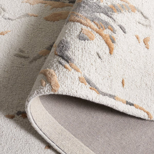 Safavieh Fifth Hand-Tufted Beige And Grey Abstract Area Rug — Low-Profile, Wool-Blend Craft For Modern Spaces 3'-0" x 5'-0" FTV502B-3