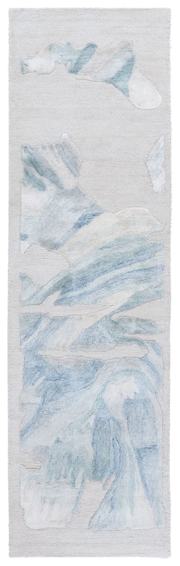 Safavieh Fifth Avenue Hand-Tufted Beige And Blue Abstract Rug, Wool Blend Low-Pile 3/8" Plush For Cozy Rooms 4'-0" x 6'-0" FTV504M-4