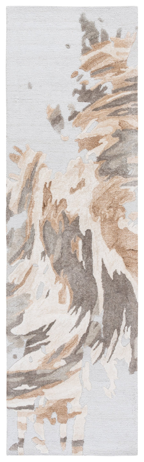 Safavieh Fifth Hand-Tufted Area Rug In Beige Taupe — Wool-Blend Abstract Modern Motif For Elegant, Low-Profile Comfort 6'-0" x 6'-0" FTV506E-6SQ