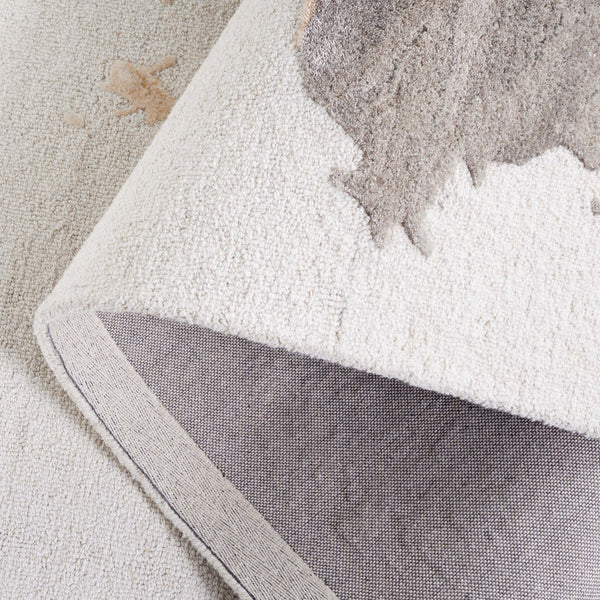 Safavieh Fifth Hand-Tufted Area Rug In Beige Taupe — Wool-Blend Abstract Modern Motif For Elegant, Low-Profile Comfort 6'-0" x 6'-0" FTV506E-6SQ