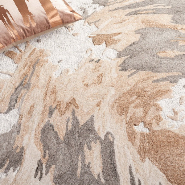 Safavieh Fifth Avenue Hand-Tufted Wool Blend Abstract Area Rug for Living and Dining Rooms Beige FTV506E-8