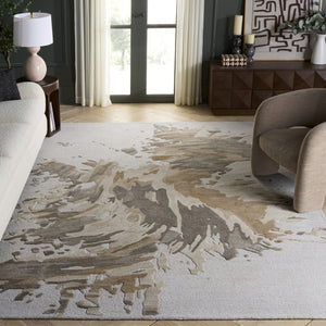 Safavieh Fifth Avenue Hand-Tufted Wool Blend Abstract Area Rug for Living and Dining Rooms Beige FTV506E-8