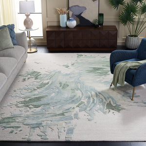 Safavieh Fifth Avenue Hand-Tufted Wool Blend Abstract Area Rug for Living and Dining Rooms Gray FTV506L-8
